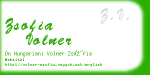 zsofia volner business card